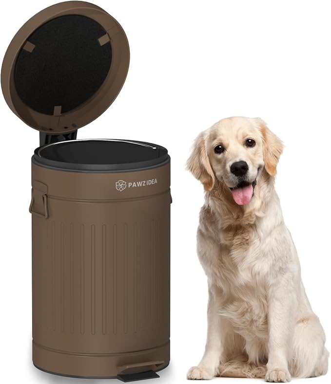 PAWZIDEA 3-Pack Replacement Activated Carbon Filter for PAWZIDEA Outdoor Ready 3.1 Gallon Dog Poop Trash Can Brown/Black/Gray, 7.8" Round, 1/5" Thick Deodorizing Carbon Filters, EFFECTIVE ODOR CONTROL