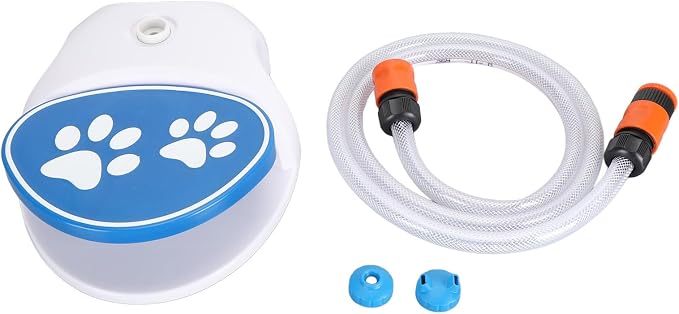 Dog Water Fountain Outdoor, Activated Pet Water Dispenser with Stainless Steel Hose, for Small Medium Large Dogs