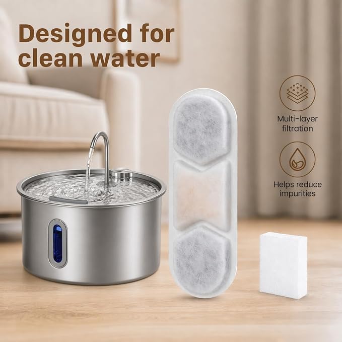 12 Pack Filter Replacement Dog Water Fountain AEUSDOG