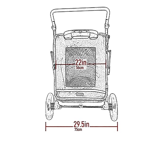 Pet Gear No-Zip Expedition Pet Stroller, Dark Lilac | Dual Entry, Push Button Zipperless Entry, For Single or Multiple Dogs/Cats, Gel-Filled Tires