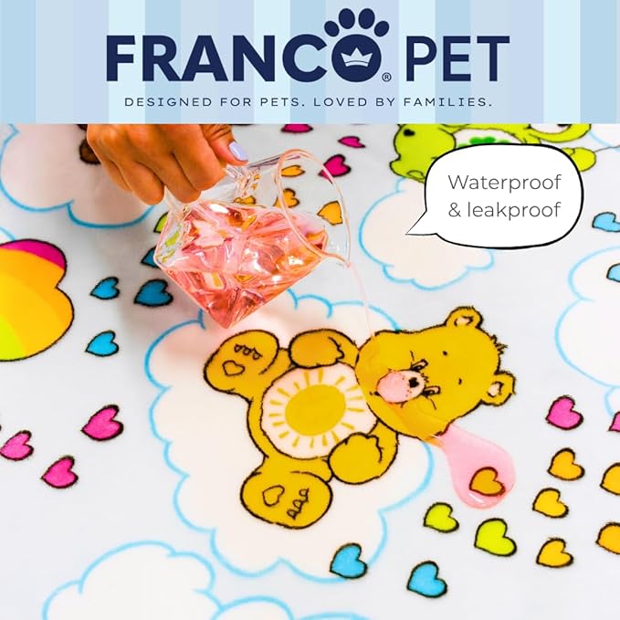 Franco Pet Care Bears Super Soft Cozy Waterproof Sherpa-Backed Blanket Throw for Large Dogs, Couch/Bed/Car, 50x60 (Officially Licensed Product)