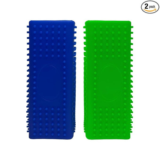 2pcs Pet Hair Remover, Dog Cat Block Roller Cleaner, Car Carpet Cleaner Brush for Small Animals, Pet Hair Removal Tool for Interior, Furniture, Sofa, Car Seat (Blue+Green)