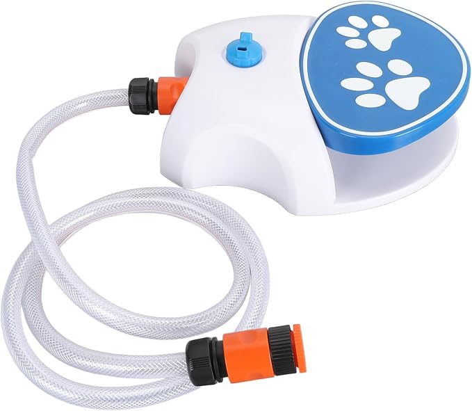 Yosoo Health Gear Dog Water Fountain Step On Water Toy for Large Dogs Outdoor Pet Dog Water Fountain, Dog Water Sprinkler Activated Water Feeder Sturdy Plastic 10.43x8.27x3.15in for Garden