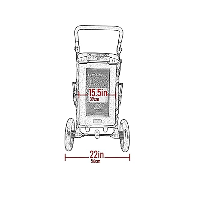 Pet Gear NO-Zip Pet Stroller with Dual Entry, Push Button Zipperless Entry for Single or Multiple Dogs/Cats, Pet Can Easily Walk In/Out, Gel-Filled Tires, Dark Platinum, Excursion