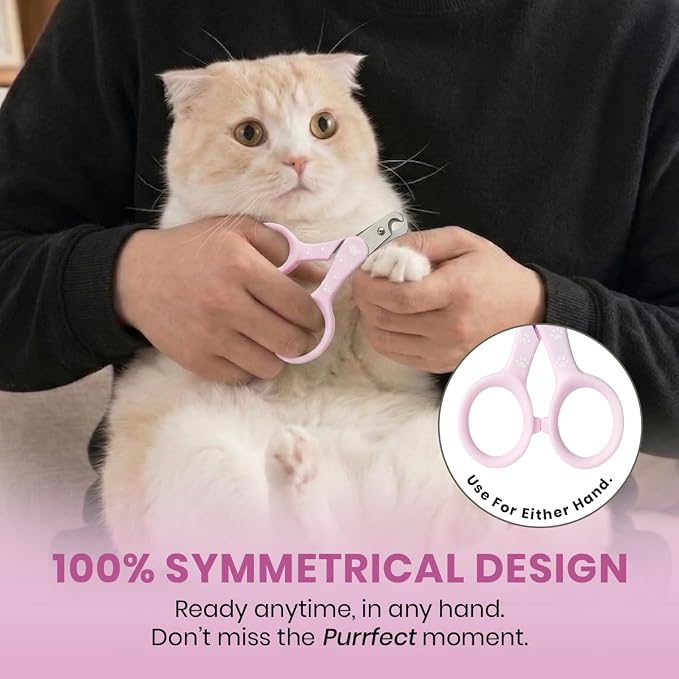 Necoichi Purrcision Feline Nail Clippers | Lever Principle Cat Nail Clipper | Butter-Smooth Cuts | Made in Japan, Seki Swordsmith Craftsman | Stainless Steel Cat Claw Trimmer for Indoor Cats (Lilac)