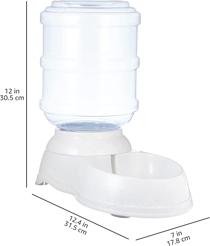 Amazon Basics Gravity Pet Water Dispenser for Cat and Dog, Easy to Clean, 135.3fl.oz Capacity, Small (Pack of 4)