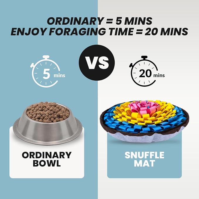 PET ARENA Adjustable Snuffle Mat Dog Puzzle Toy for Slow Feeding | Promotes mental stimulation and reduces boredom with interactive feeding fun for small and large breeds, indoors or outdoors.