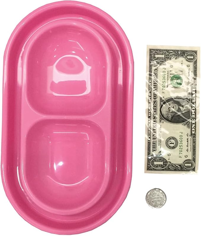 Cat Kitten Dish Dog Puppy Feeder Pet Bowl 3 Colors New Pink | Ant Proof Food Bowl, No Spill Dish, Outdoor Feeding, Deep Wide Water Moat, Ants Barrier Blocks Insects, Lightweight Plastic