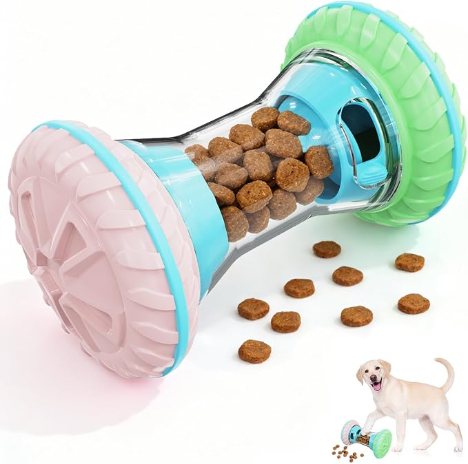 MateeyLife Interactive Dog Puzzle Toy, Adjustable Treat Dispensing Slow Feeder for IQ Training, Silent Quiet Roller for Small Medium Dogs, Boredom Relief Enrichment DogToys to Keep Them Busy