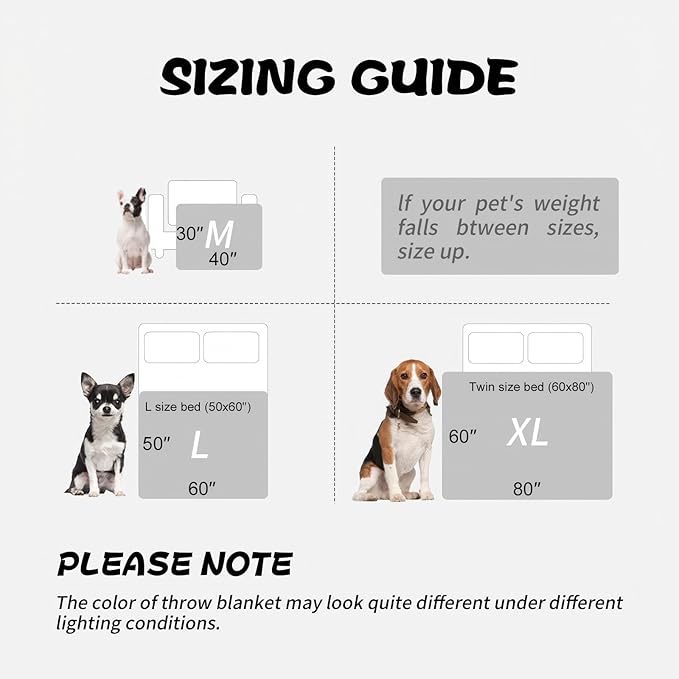 Dog Blanket Paw Bone Pattern 1 Pack 1 Super Soft Warm Flannel Sofa Cover Car Bed Protector, Urine Proof Washable Outdoor Pet Blanket for Puppy Large Dogs & Cats,80"*60" Grey