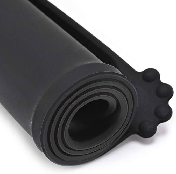 Silicone Waterproof Dog Cat Pet Feeding Mats, Non Slip, Easy Clean Pet Dog Cat Bowl Mats Placemat (24" x 16") Black