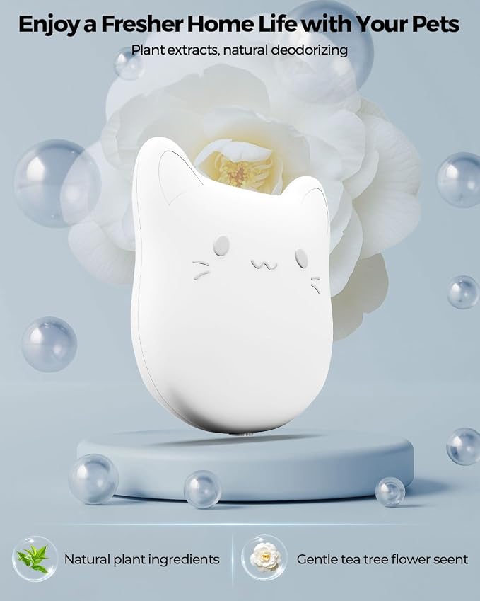6 PCS Litter Box Deodorizer Compatible with Cumrige Self Cleaning Litter Box, Litter Box Odor Eliminator Compatible with Fumoi Automatic Cat Litter Box,Cat Litter Odor Control Remover, Camellia Scent