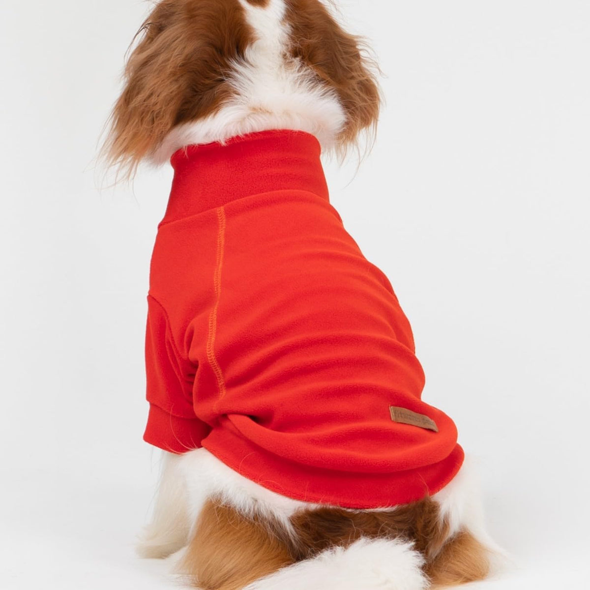 Fitwarm 3 Pack Classic Fleece Dog Sweater, Winter Clothes for Small Dogs Boy Girl, Turtleneck Dog Sweatshirt, Pet Apparel, Orange Red, Royal Blue, Neon Yellow, XL