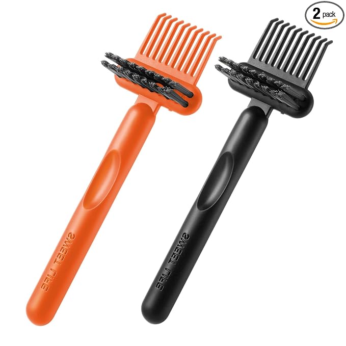 2Pcs 2-in-1 Hair Brush Cleaner & Remover Tool Brush Cleaning Tool Comb Cleaner Effective Hairbrush Cleaner Hair Brush Remover Rake for Man Woman Home Travel Salon Removing Hair Dust