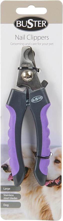 Kruuse Buster Professional Dog Nail Clipper – Large Size – Heavy-Duty Pet Nail Trimmer for Large Dogs and Cats – Stainless Steel Blades, Non-Slip Handle, Safety Guard – Vet-Recommended