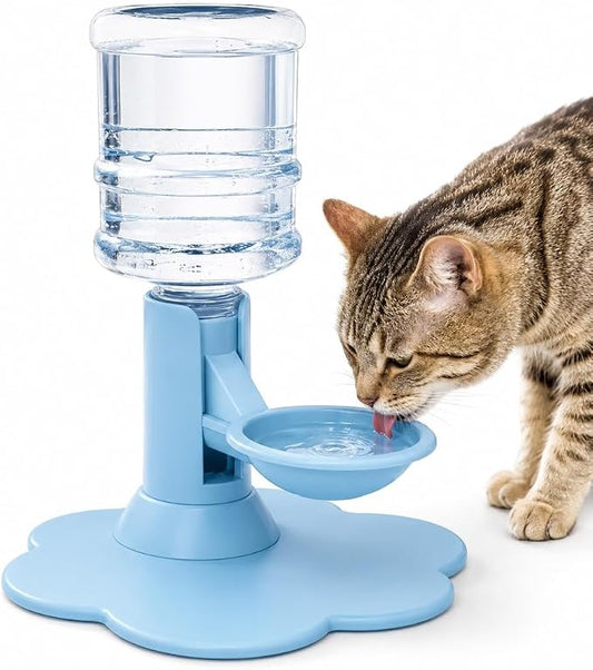 Automatic Pet Water Dispenser,Flow Self Refilling Cat & Dog Water Bowl | Portable Bottle Outdoor Jug, 3 Gallon No Spill, Washing Station for Pets, Feeder, Fountain, Storage(Blue,Includes Bottle)