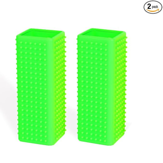 2pcs Pet Dog Cat Hair Remover, Pet Hair Removal Tool, Hollow Cleaner Brush for car，Interior, Furniture, Sofa (green and green)