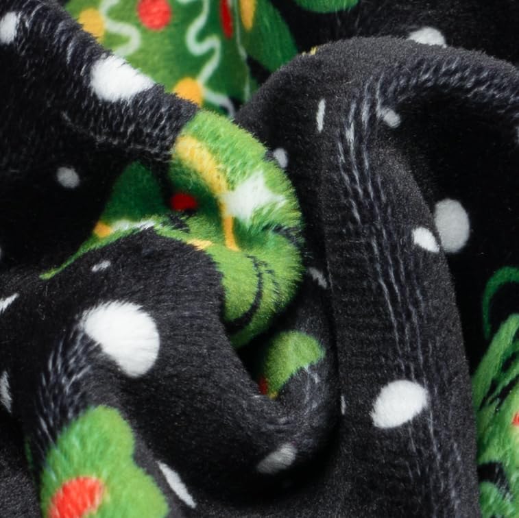 Fitwarm Christmas Tree Dog Pajamas, Christmas Clothes for Small Dogs Boy Girl, Holiday Pet Outfit, Black, Red, Green, Yellow, Small