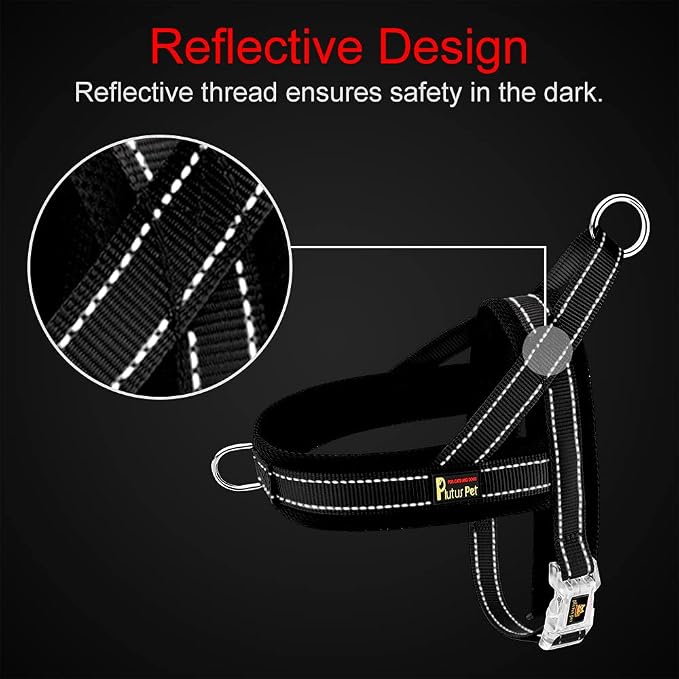 Plutus Pet No Pull Dog Harness for Puppy Small Dogs, Breathable Mesh Padded | Adjustable Reflective with Handle, Escape Proof, Quick Fit Pet Vest, Front Clip, for Training and Walking, Pink, XS