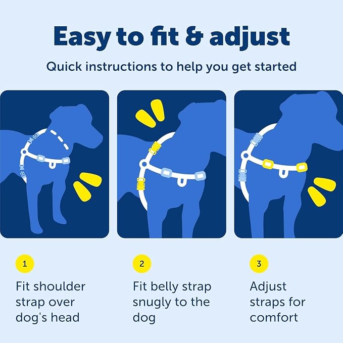 PetSafe Easy Walk Harness, No Pull Dog Harness, Fawn, Medium/Large | Patented Martingale Loop Gives Gradual Shoulder Pressure to Stop Pulling, Front-Chest Leash Clip Prevents Gagging