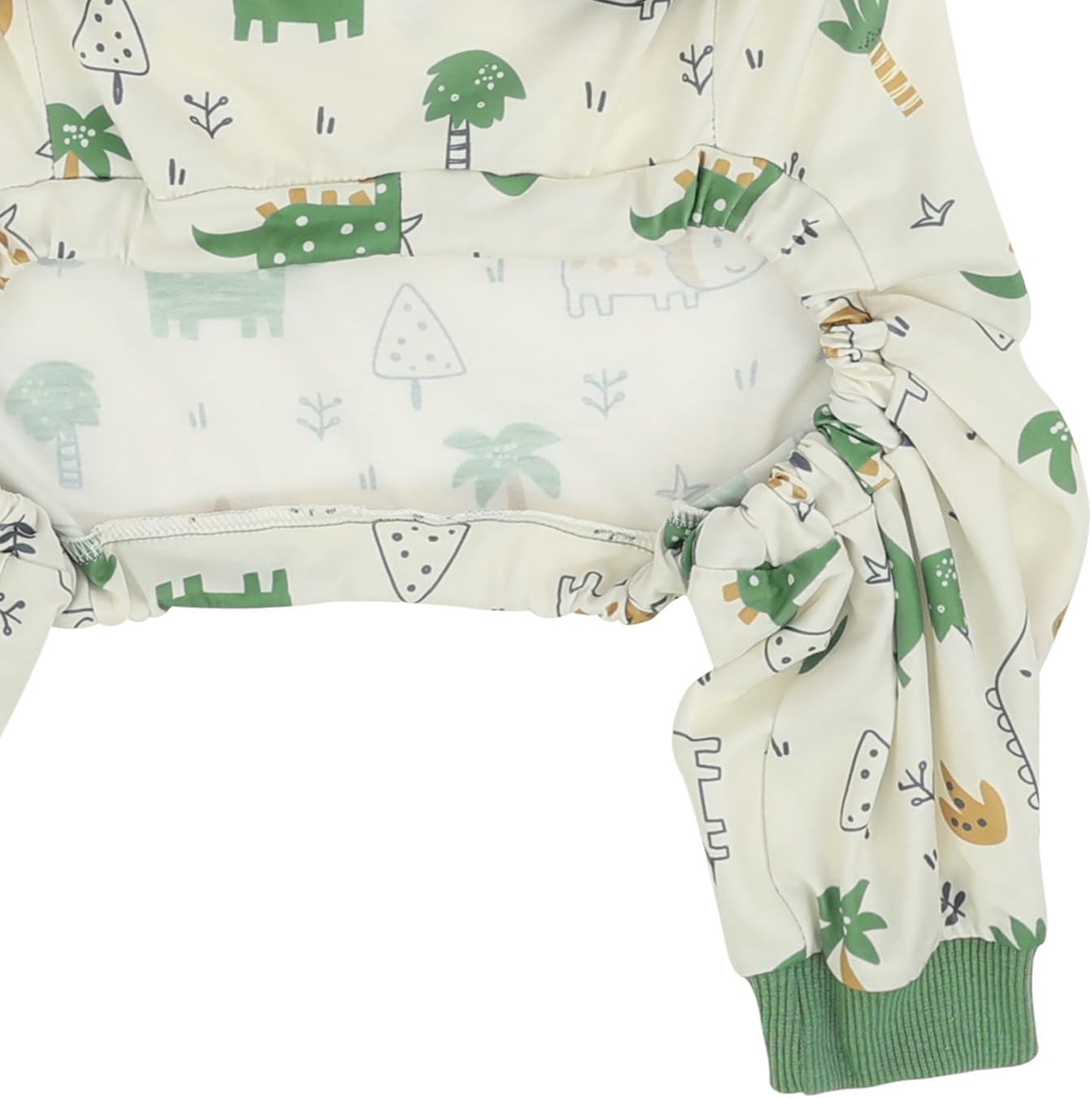 HDE Dog Pajamas One Piece Jammies Jumpsuit Pet Clothes Outfit Stretchy Lightweight Comfy Shirt Pjs for M-3XL Dogs Forest Dinos - 2XL