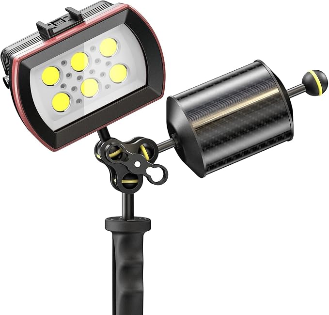 Sea frogs D80mm, 7'', Carbon Fiber Float Arm, Buoyancy Provided 500g | for Ultralight, Aquatic Arm, Underwater Camera System Diving Tray Video Light/Strobe GA-9