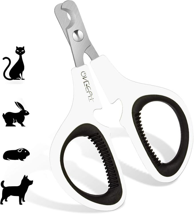 Pet Nail Clippers, Update Version Cat & Kitten Claw Nail Clippers for Trimming, Professional Pet Nail Clippers Best for a Cat, Puppy,Rabbit, Kitten & Small Dog,Sharp & Safe (Black)