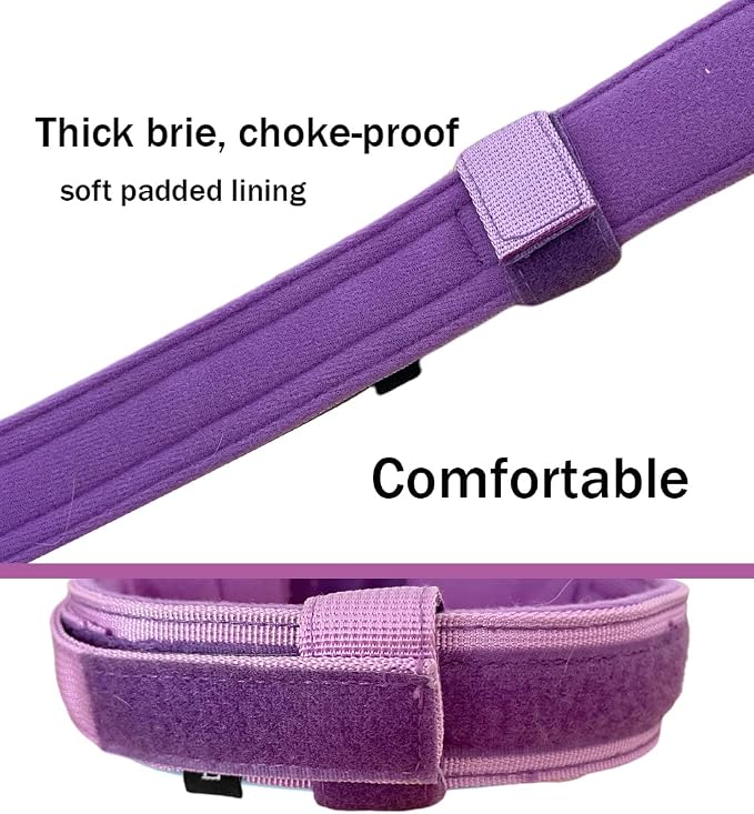 Tactical Dog Collar for Large Dogs with Control Handle,Purple,XL | 1000D Heavy-Duty Nylon Fabric,Quick-Release Metal Buckle,Adjustable Fit,Soft-Padded Webbing,D-Ring,for Training & Hiking