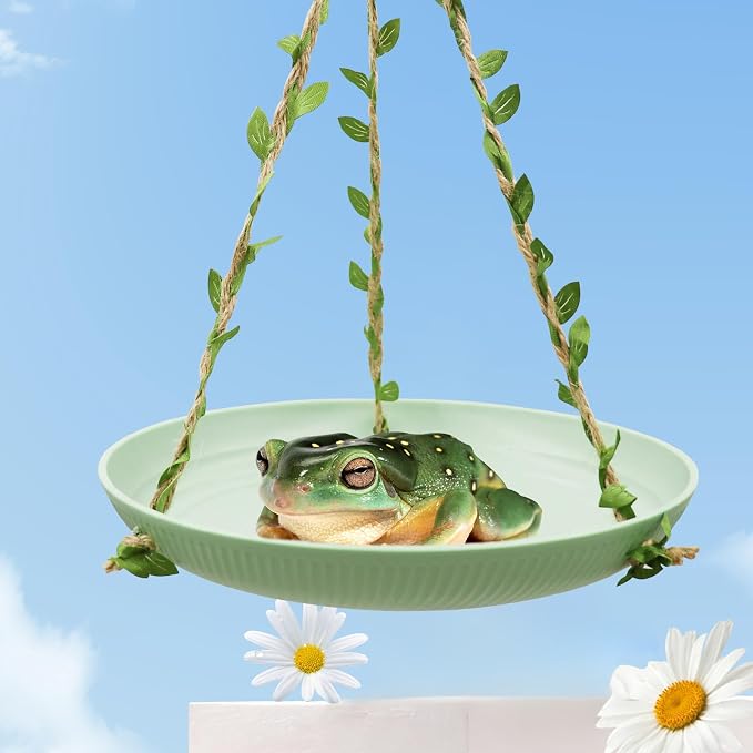 Frog Swing Toys, Gecko Swing Toys, Plastic Reptile Amphibian Climbing Toys, Tank Aquarium Terrarium Decoration Accessories, Suitable for Frog Gecko Lizard Chameleon Hermit Crab Hamsters Rats