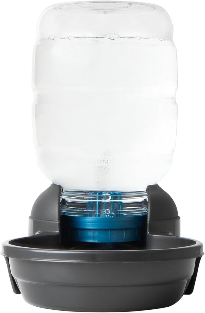 Petmate Replendish Gravity Automatic Dog Water Dispenser Pet Waterer and Pet Feeder Set with Microban Protection Base, 100% BPA Free, Wide Mouth Bowl - 2.5 Gallon Water, 10 lb Food