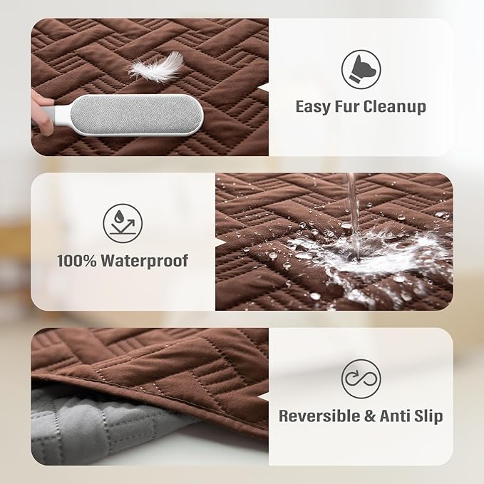 BOCTOPUG Dog Bed Cover for Pets - Blankets Rug Pads for Couch Protection Waterproof Bed Covers Dog Blanket Furniture Protector Reusable Changing Pad