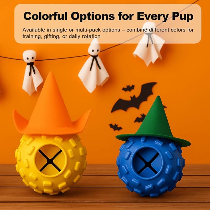Interactive Dog Chew Toy for Small – Durable Treat Dispensing Puzzle Toy, Tough Enrichment Toy for Aggressive Chewers, Teeth Cleaning & Mental Stimulation Training Toy, Perfect for Boredom Relief