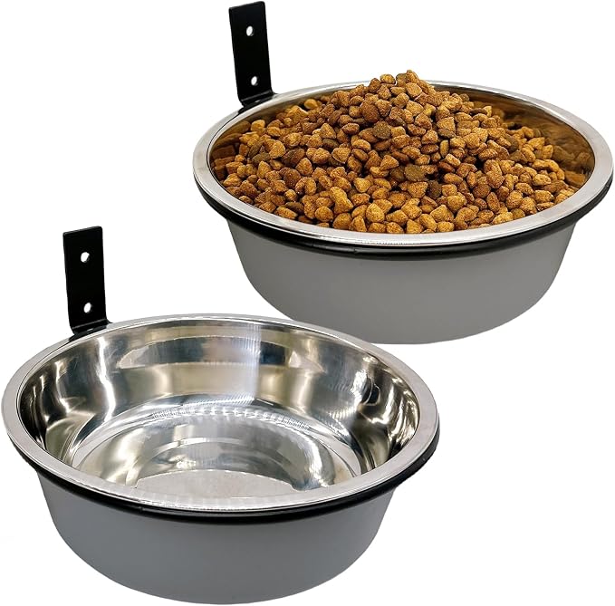 Elevated Dog Bowls-2 * 30 Oz, Stainless-Steel Raised Adjustable Height