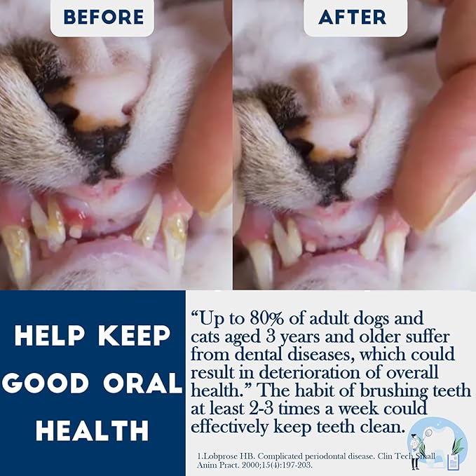 MoonyMars Small Dog Toothbrush, Cat & Puppy Tooth Brushing Kit, Ultra Soft & Mini Head Teeth Brush for Kitten & Tiny Pet, Doggy Toothbrushes Deep Dental Cleaning, 2 PCS - Pink