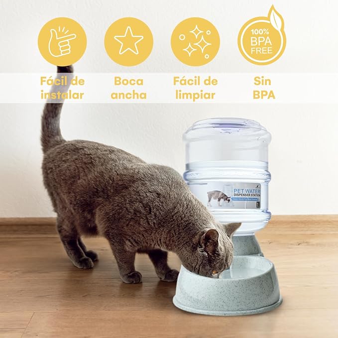 Noa Store Automatic 1-Gallon Pet Feeder, Easy to Clean, Supports Multiple Pets, Ideal for Cats and Dogs
