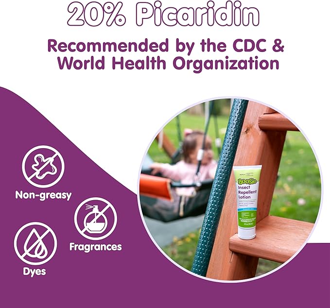 Boogie Insect Repellent Lotion for Mosquitoes, Ticks & Flies - 6 fl oz - DEET Alternative Mosquito Repellent - Up to 14-Hour Protection - Fragrance-Free