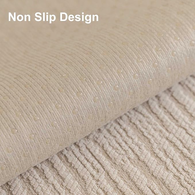Soft Waterproof Chenille Cover Washable, Non Slip Sectional Sofa Covers for 3 Cushion Couch Sofa L Sharped Sofa Slipcover for Pets, Furniture Protector (1 PCS 36"x82" Coffee)