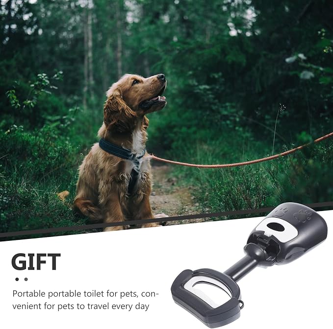 Toyvian Dog Pooper Scooper Heavy Duty Plastic Poop Scoop with Handle Portable Pet Waste Picker for Large Dogs Outdoor and Household Use