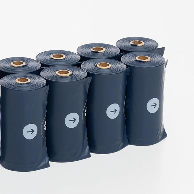 2026 New Edition, Fei & Eve Poop Bags 8 Rolls (80 Bags, Unscented) - Extra Thick 25 Micron & Leak-Proof | High-Density PE | Stretch Resistant | Easy to Tear off