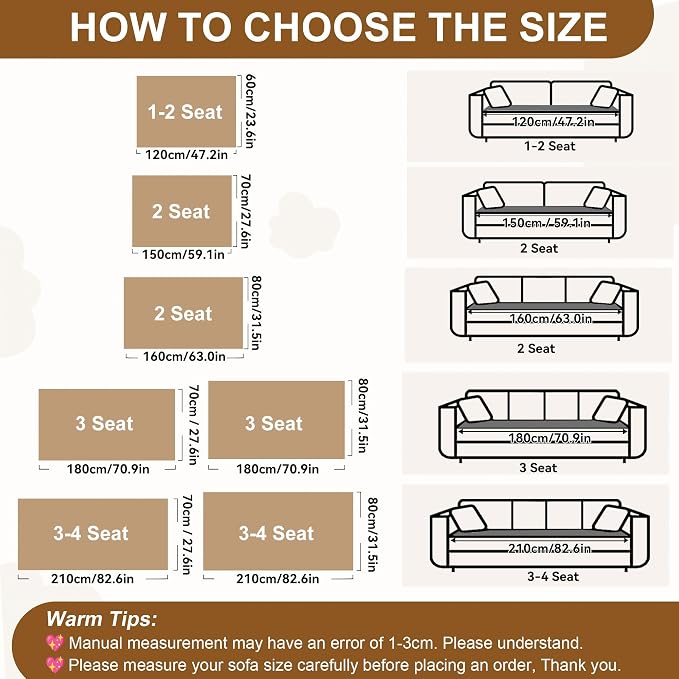OTOB Couch Covers for Dogs Washable, Non Slip Plush Sofa Cover Kids Pet Friendly Furniture Protector, All Seasons Soft Cozy Fuzzy Sofa Slipcovers Dog Bed Mats (Cream, 31.5" x 63.0'')
