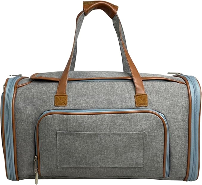 Mr. Peanut's Big Apple XL Double Expandable Pet Carrier (Platinum Gray)