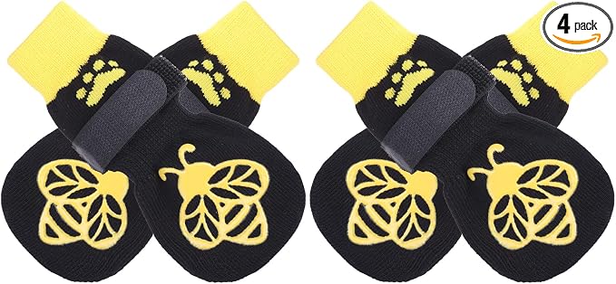 EXPAWLORER Anti Slip Dog Socks to Prevent Licking Paws, Dog Shoes for Hot Pavement, Dog Booties for Small Medium Large Senior Dogs, Traction Control Boots & Paw Protectors for Hardwood Floors
