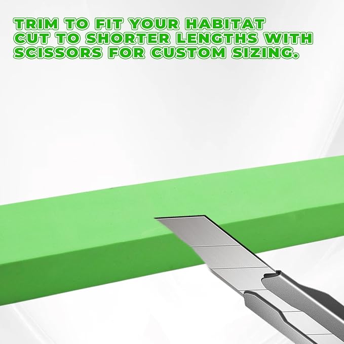 2-Pack Adjustable Reptile Climbing Branches – Compressed Foam Strips for Tree Frogs, Geckos & Small Arboreal Pets | Naturalistic Habitat Decor