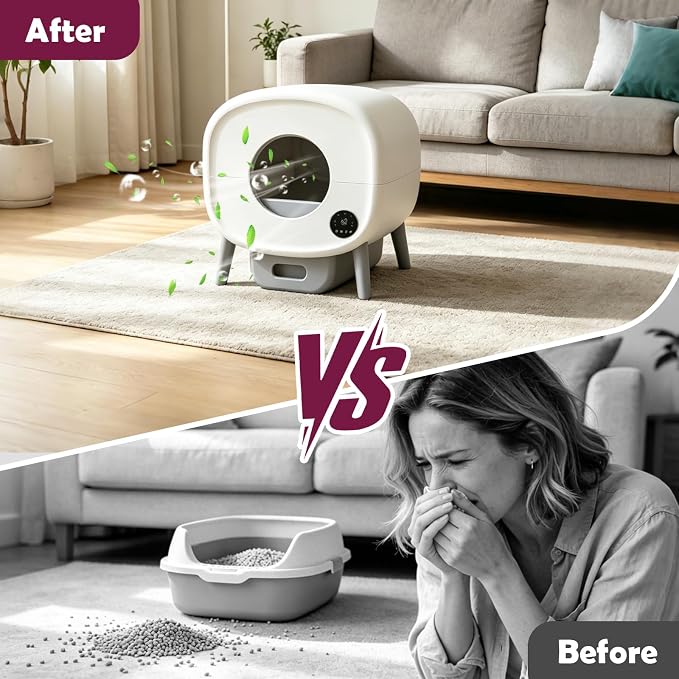 4PCS Deodorizer for Cumrige Self Cleaning Litter Box,Odor Remover | Odor Remover with Fumoi Automatic Cat Litter Box,Infused with Camellia, Enduring Scent, Keeps Home Inviting