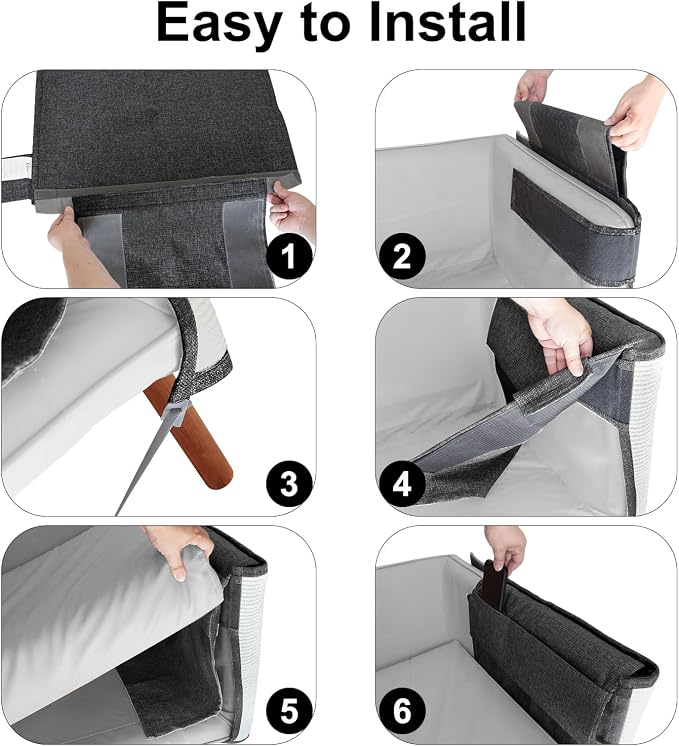 Upgraded Cat Scratch Furniture Couch Protector with 27.6’‘L*19.6’‘W Natural Sisal for Protecting Large Area Couch Sofa Chair,Couch Protector from Cat Claws(Dark Grey/Left Handed)