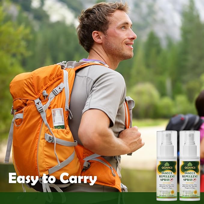 Mosquito Repellent Spray for Body 2 Pack, Bug Spray Travel Size Plant-Based, DEET-Free, Insect Repellent Spray for Skin 2 Fl Oz