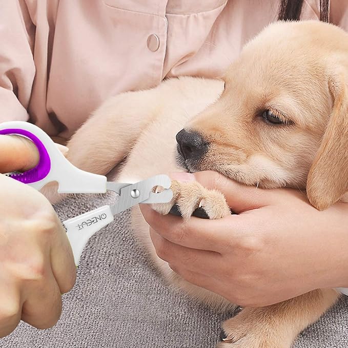 Pet Nail Clippers, Update Version Cat & Kitten Claw Nail Clippers for Trimming, Professional Pet Nail Clippers Best for a Cat, Puppy,Rabbit, Kitten & Small Dog,Sharp & Safe (Purple)