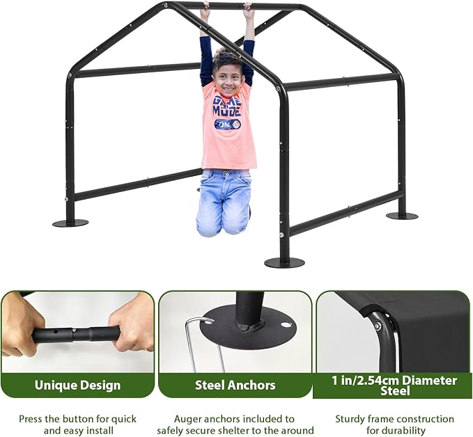 Large Dog Shade for Outside,4 x 4 x 3.3 ft Waterproof Dog Canopy House Tent | Large Pet Shelter Dog Tent with Upgraded Doors, Outside Sun Rain Snow Canopy Pet House for Dogs, Dog House for Small Animals