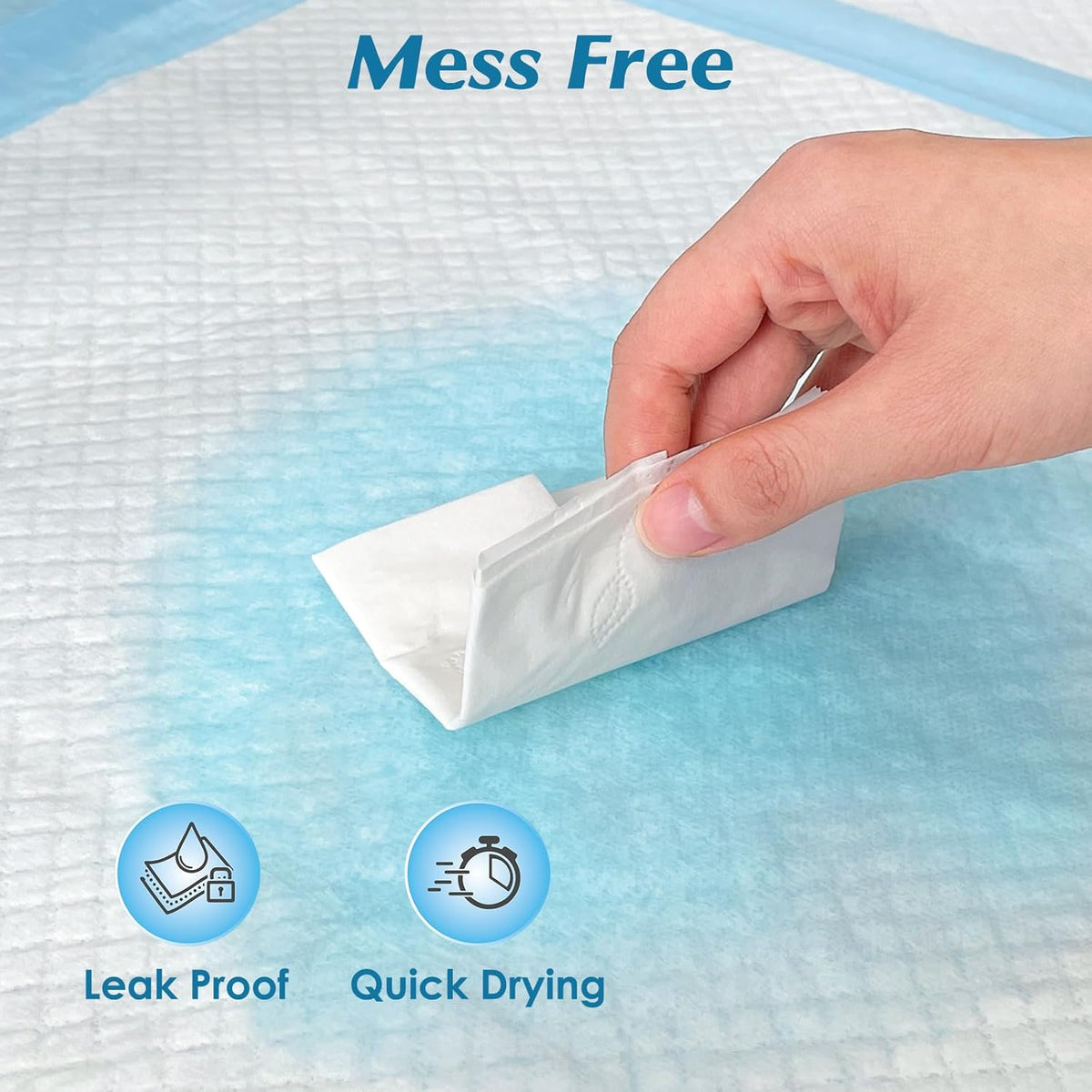 Super Absorbency Disposable Leakproof Underpads with Quick Drying for Baby, Adults, Puppy, Dog Bed Pee Pads, Extra Large, XXL Incontinence Pads, 30” x 36”, 50 Count