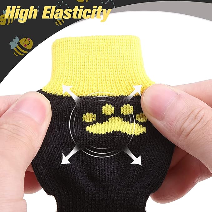 EXPAWLORER Anti Slip Dog Socks to Prevent Licking Paws,Winter Dog Boots & Paw Protectors,Dog Booties for Hardwood Floors with Grippers,Dog Shoes for Hot/Cold Pavement Small Medium Large Senior Dog
